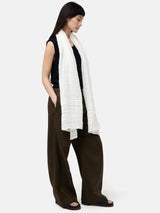 Linen Woven Scarf | White