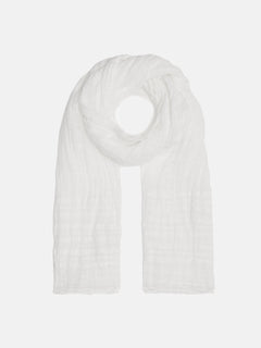 Linen Woven Scarf | White