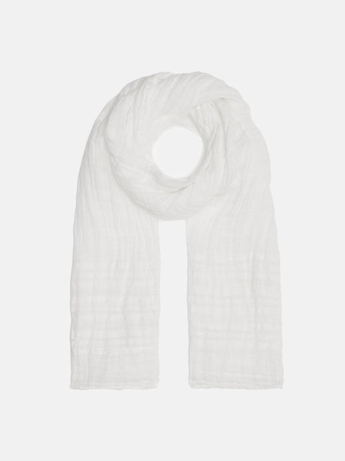 Linen Woven Scarf | White