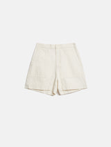 Denim Patch Pocket Shorts | Ecru