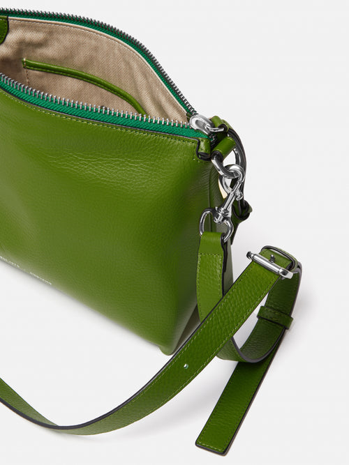 Ava Pebble Leather Cross Body | Green