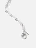 Trombone Link Chain Necklace | Silver