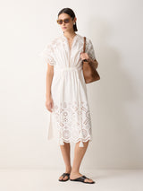 Broderie Kaftan | White