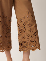 Broderie Trouser | Camel