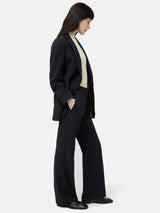 Short Crosshatch Mason Trouser | Navy