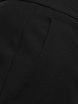 Short Fluid Twill Mason Trousers | Black