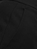 Short Fluid Twill Mason Trousers | Black