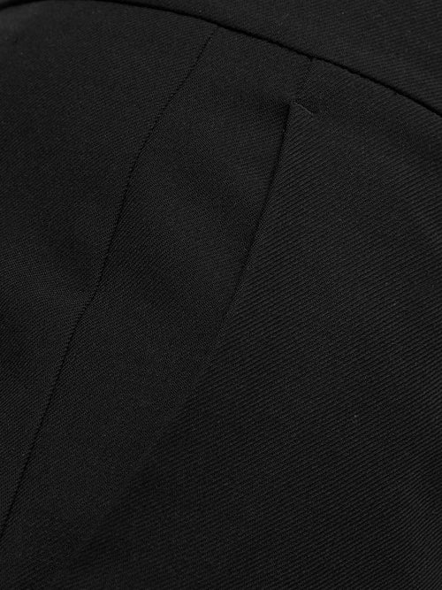 Short Fluid Twill Mason Trousers | Black