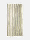 Linen Mix Stripe Woven Scarf | Green