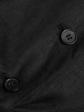Linen Tie Front Waistcoat | Black