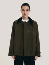 British Millerain Cotton Jacket | Green