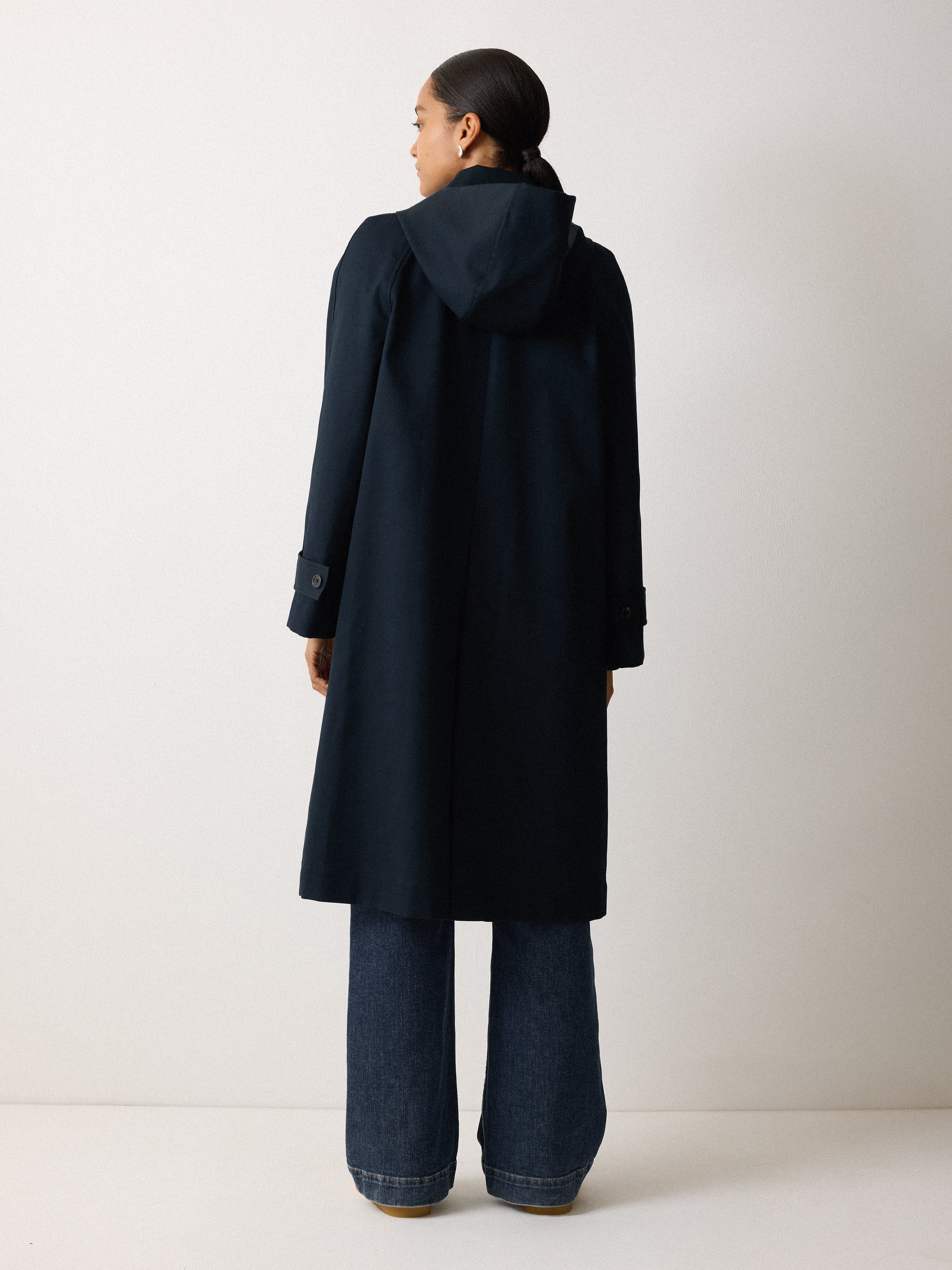 British Millerain Cotton Rain Mac | Navy – Jigsaw
