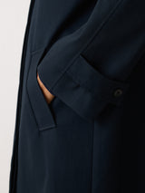 British Millerain Cotton Rain Mac | Navy