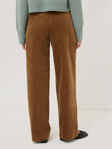 Corduroy Pleat Trouser | Brown