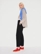 Crepe Split Hem Jogger | Black