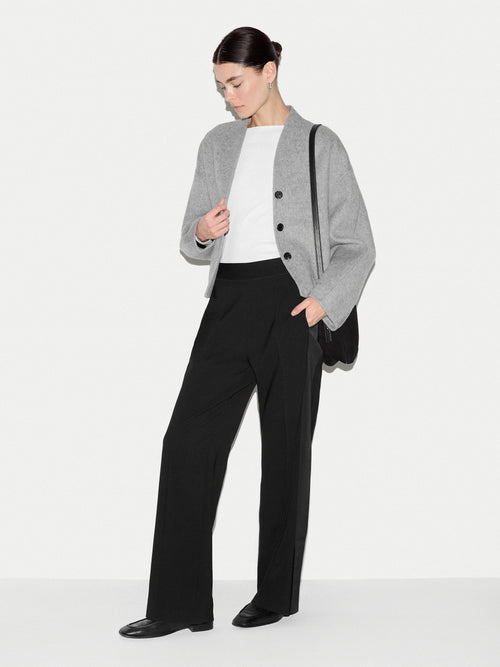 Crepe Split Hem Jogger | Black