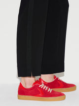 Crepe Split Hem Jogger | Black