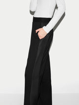 Crepe Split Hem Jogger | Black