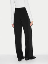 Crepe Split Hem Jogger | Black