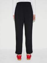 Crepe Split Hem Jogger | Black