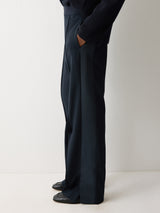 Crepe Split Hem Jogger | Navy