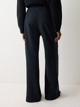 Crepe Split Hem Jogger | Navy