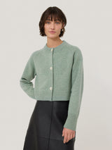 Wool Cropped Cardigan | Mint