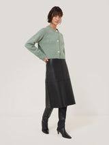 Wool Cropped Cardigan | Mint