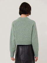 Wool Cropped Cardigan | Mint