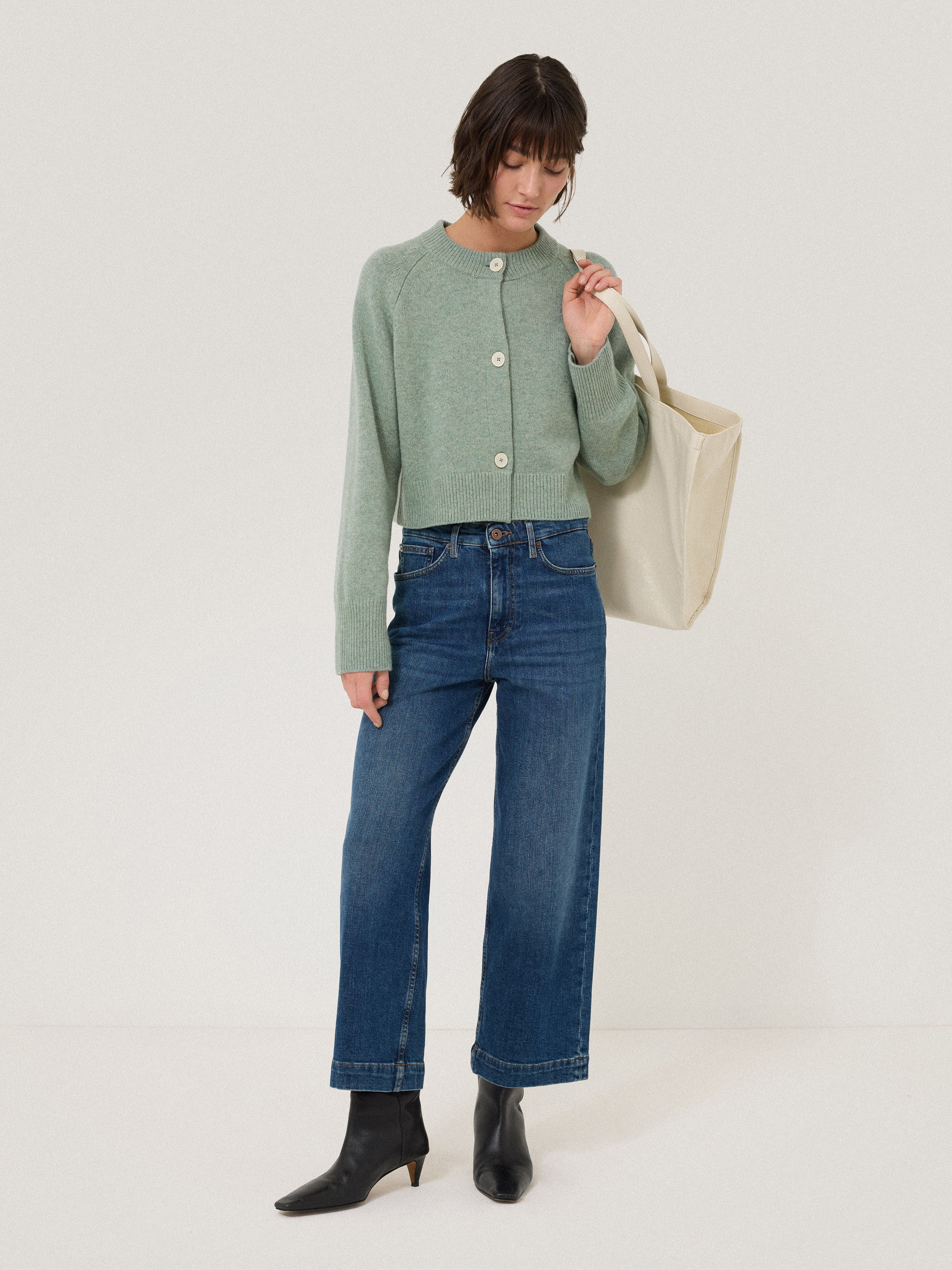 トップス MURRAL Pigment knit cardigan mint Dina Chunky Knit Cardigan - Mint | Knitwear – Busby & Fox