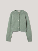 Wool Cropped Cardigan | Mint