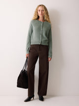 Halo Cashmere Cardigan | Green