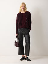 Halo Cashmere Cardigan | Purple