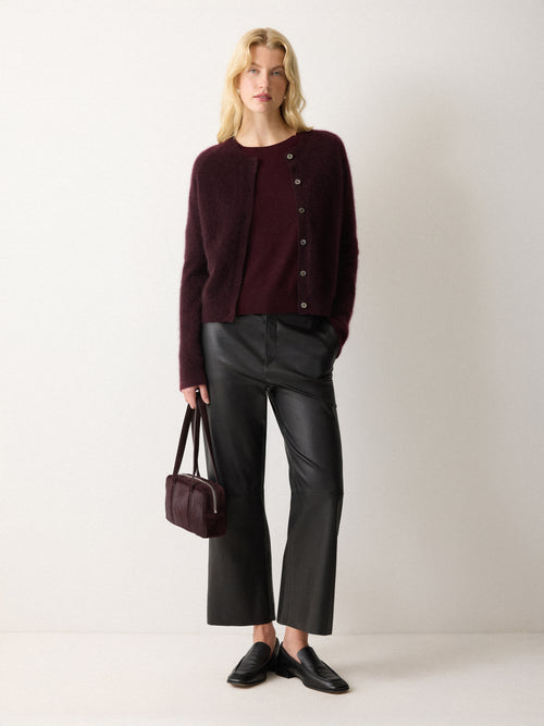 Halo Cashmere Cardigan | Purple