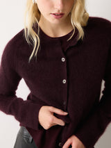 Halo Cashmere Cardigan | Purple