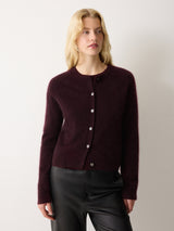 Halo Cashmere Cardigan | Purple