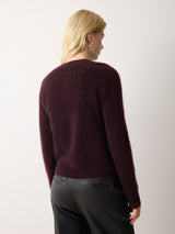 Halo Cashmere Cardigan | Purple