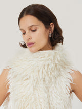 Looped Knitted Scarf | Cream