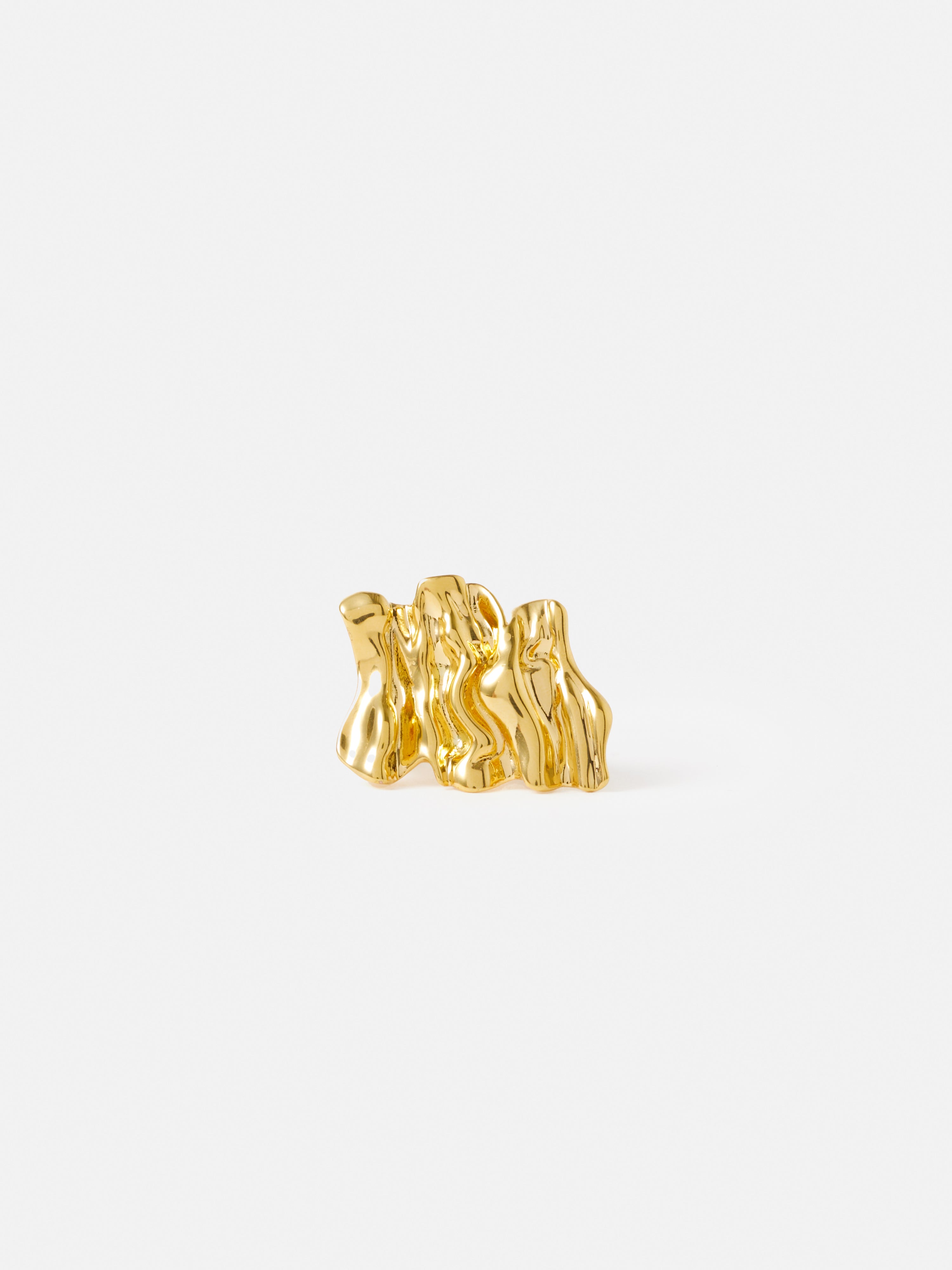 Crumpled Textured Ring | Gold – Jigsaw