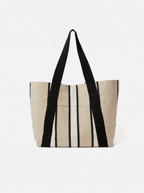 Oversize Striped Canvas Tote | Multi
