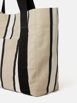 Oversize Striped Canvas Tote | Multi