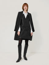 Bleeker Leather Applique Dress | Black