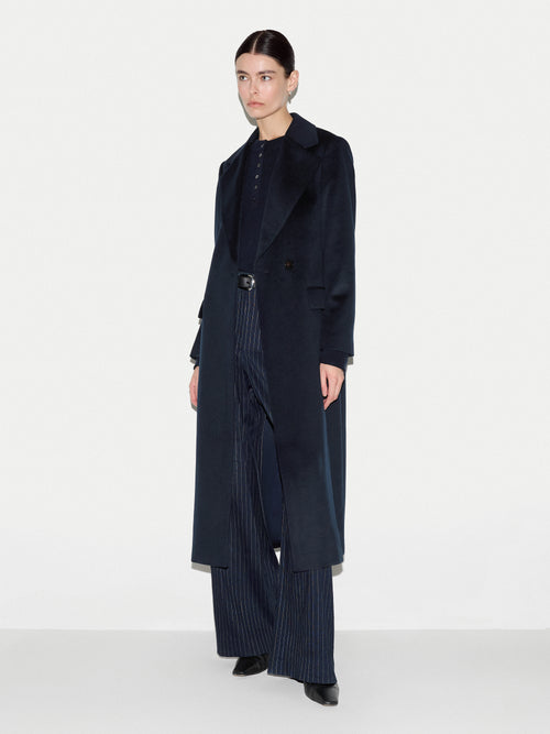 Wool Maxi City Coat | Navy