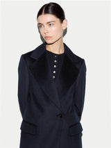 Wool Maxi City Coat | Navy