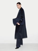 Wool Maxi City Coat | Navy