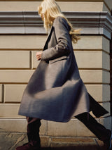 Wool Maxi City Coat | Taupe