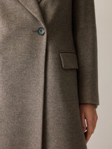 Wool Maxi City Coat | Taupe