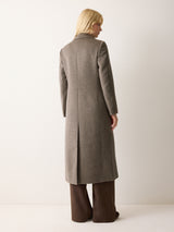 Wool Maxi City Coat | Taupe