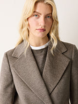 Wool Maxi City Coat | Taupe