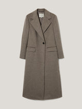 Wool Maxi City Coat | Taupe
